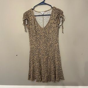 Leopard fit and flare dress